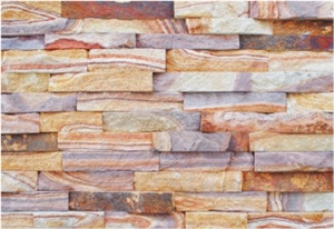 Ledge Stone Panels,sandstone Culture Stone CS-1906, Rust Red Sandstone Ledge Stone