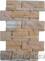 S Shape Panels, Yellow Sandstone Cultured Stone