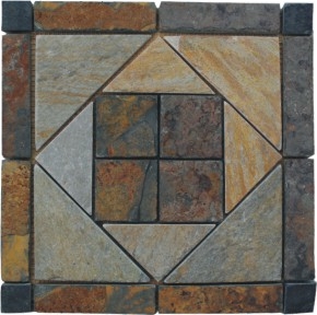 Quartzite/ Slate Mosaic Medallion