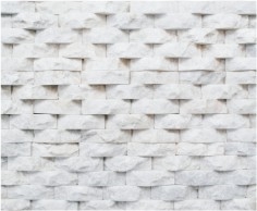 Special Items 3D Wall Mosaic Tiles, White Quartzite Wall Mosaic