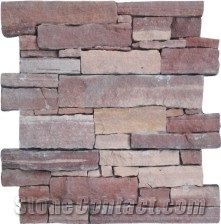 Wall Stone with Cement, Red Sandstone Wall Stone