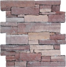 Wall Stone with Cement, Red Sandstone Wall Stone