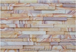 Wooden Sandstone Wall Panels,cultured Stones CS-19