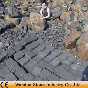 Black Cube Stone, G684 Black Basalt Cube Stone