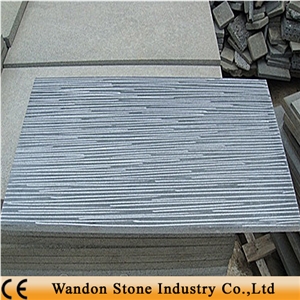 Chiseled Basalt Stone Wall Panel, Gray ,esite Hainan Grey Basalt Wall Panel