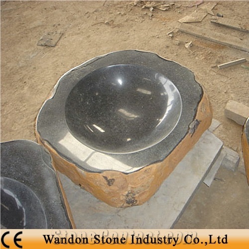 Natural Stone Wash Basins, Zhangpu Black Basalt Wash Basins