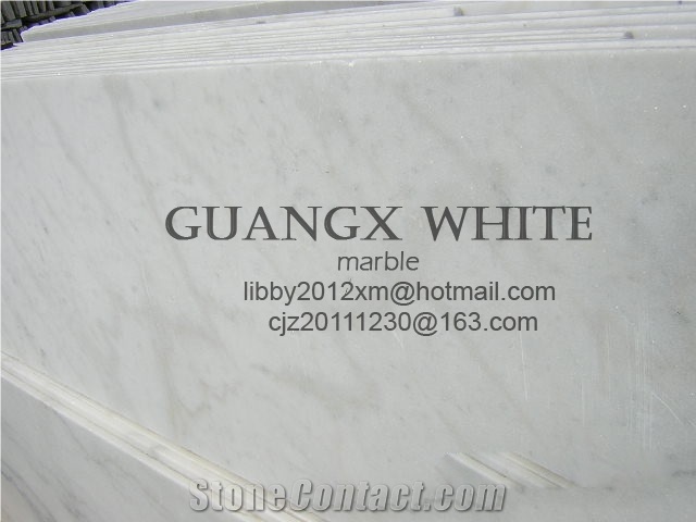 Guangxi White Marble Tiles, China White Marble