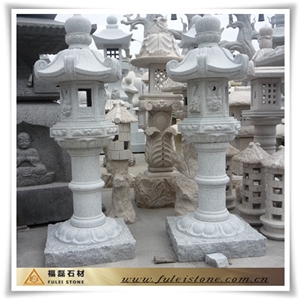 Chinese Antique Stone Lanters, Grey Granite Lanterns, Lamps