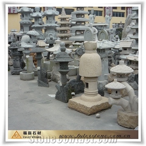 Chinese Antique Stone Lanters, Grey Granite Lanterns, Lamps