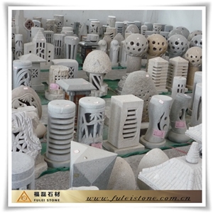 Colored Granite Garden Lamps, Grey Granite Garden Lamps