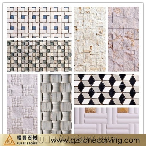 Colored Travertine Mosaic Tiles