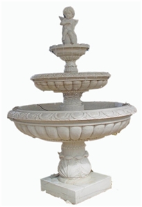 Garden Stone Fountain, White Granite Fountain
