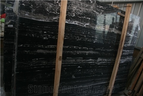 China Silver Dragon Marble Slabs, China Black Marble