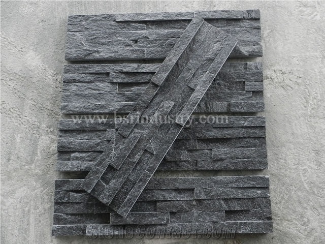 Ledge Stone-004, Black Quartzite Ledge Stone