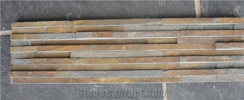 Thin Veneer Tiles (multicolor), Rusty Slate Building, Walling