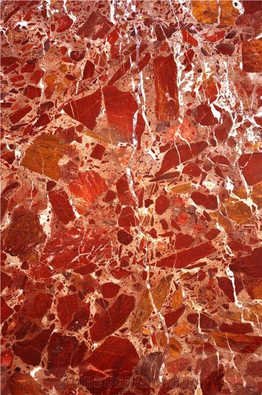 Kongelomerate Marble Slabs, Iran Red Marble