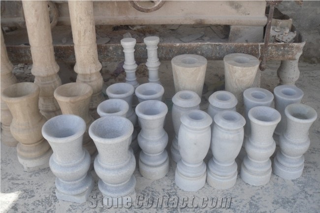 Blanco Durango Vases, White Marble Vases