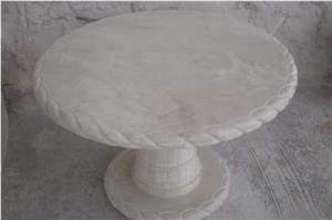Crema Del Desierto Mesas De Centro, Beige Limestone Furniture