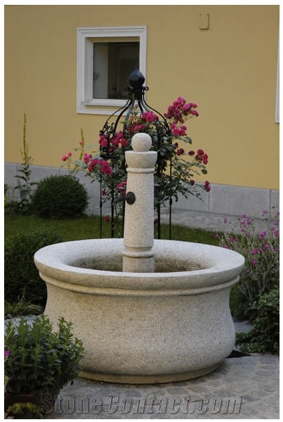 Fountains, Marteller Granite Garden Fountain