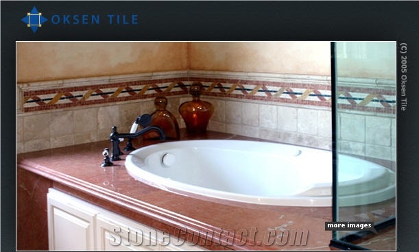 Bath Tub Deck, Alicante Red Marble