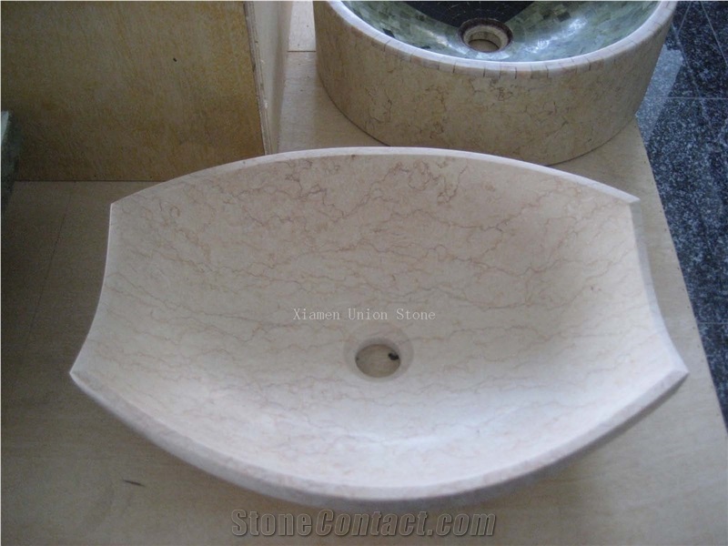Polished Nano White Stone Crystal Marble Sink