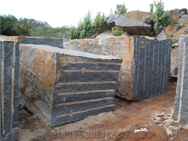 Nero Africa Impala Granite Blocks, South Africa Black Granite