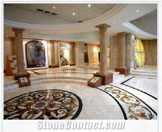 Marble Inlaid Floors, Italy Beige Marble Slabs & Tiles