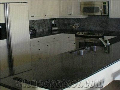 Granite Kitchen Countertop, Absolute Black Granite