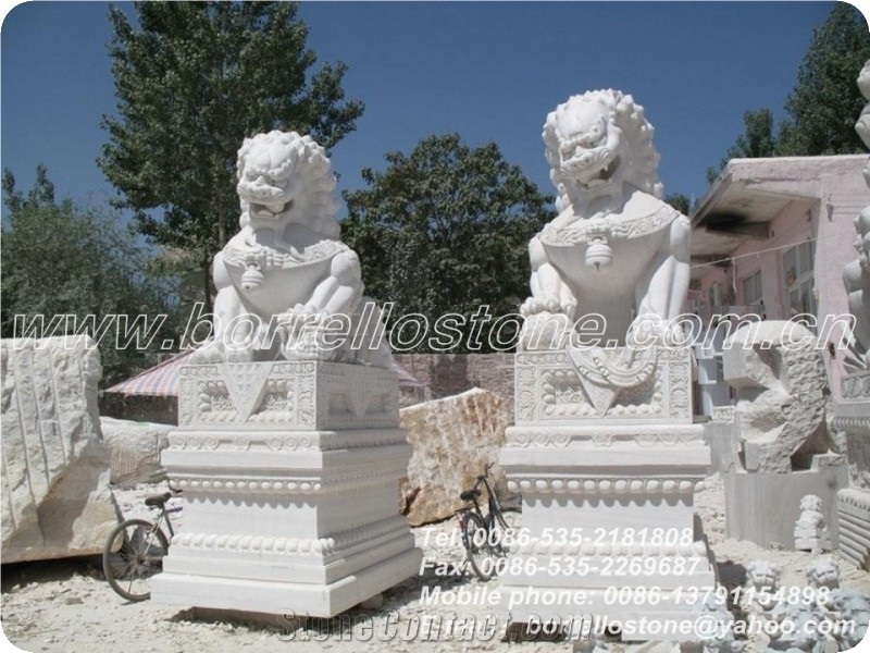 China White Marble Animal Statue