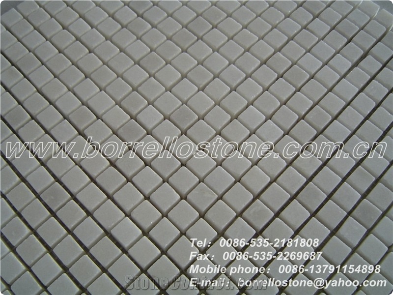 Hekou Snow White Marble Mosaic