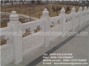 Laizhou Snow White Marble Balustrades