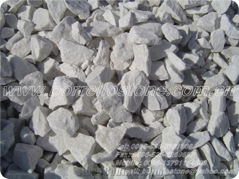 Pure White Marble Gravel from China