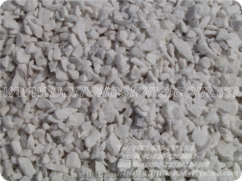 Pure White Marble Gravel from China