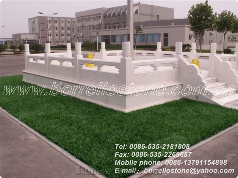 White Marble Balustrades & Handrails