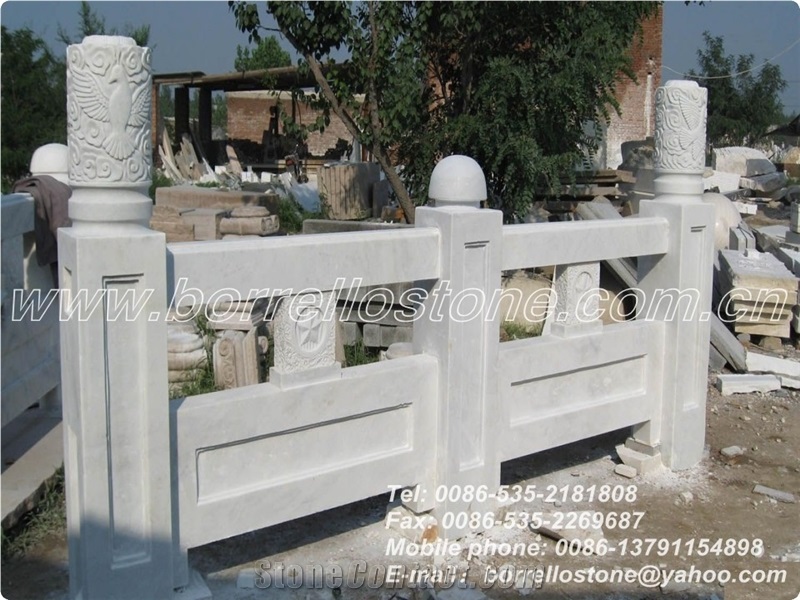 White Marble Balustrades & Handrails