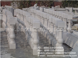 White Marble Balustrades & Handrails