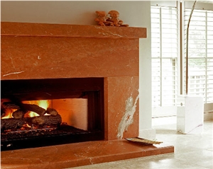 Rosso Porfirico Marble Fireplace Mantel, Red Marble