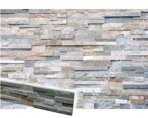 Crystal Silver Slate Stacked Stone 8