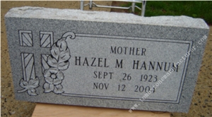 Grey Granite Grave Marker