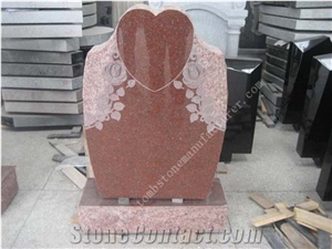 Ruby Red Granite Headstone 2