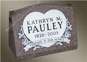 Three Gorge Red Granite Grave Slant