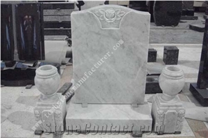 White Marble Headstone 4