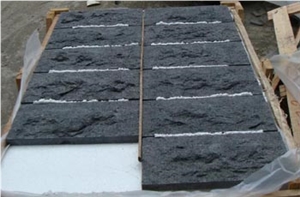 G684 Black Color Granite Nature Split Tile, Black Granite