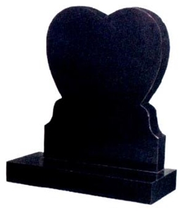 Black Granite Heart Shaped Headstone, Shanxi Black Granite Headstone ...