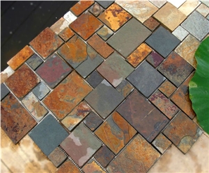 Chinese Natural Slate Mosaic Tiles