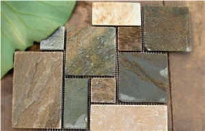Outdoor Floor Slate Stone Pattern
