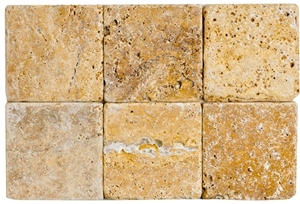 Tumbled Yellow Travertine Mosaic