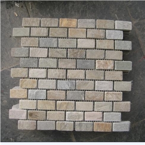 Beige Slate Brick Mosaic