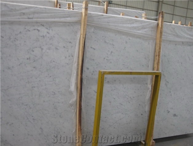 Bianco Carrara B Marble Slabs From China - StoneContact.com