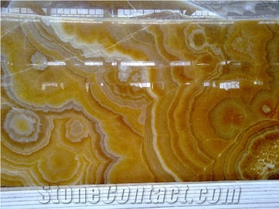 Honey Onyx Slab, Iran Yellow Onyx